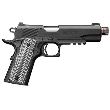 Browning 1911-22 Black Label 22 Long Rifle 4.9in Matte Black Pistol - 10+1 Rounds - Rifles | Rare Breed Triggers FRT - 15