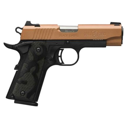 Browning 1911 Black Label 380 Auto (ACP) 3.6in Copper Cerakote Pistol - 8+1 Rounds - Accessories | Rare Breed Triggers FRT - 15