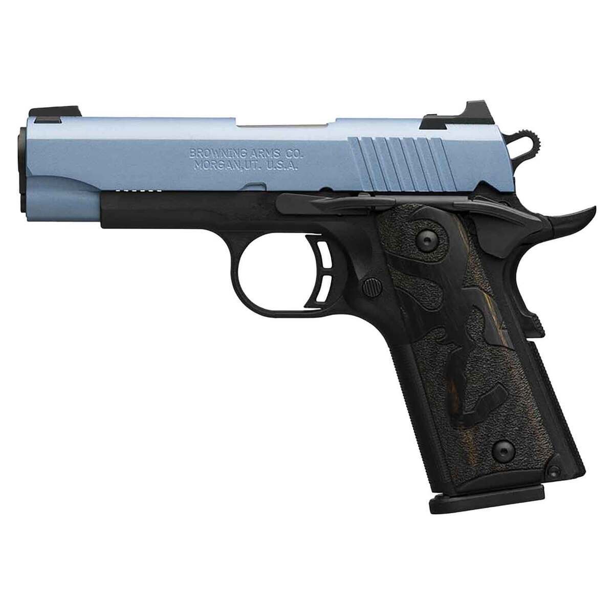 Browning 1911 Black Label 380 Auto (ACP) 3.6in Polar Blue Cerakote Pistol - 8+1 Rounds - Image 2