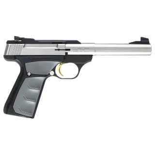 Browning Buck Mark Camper UFX 22 Long Rifle 5.5in Stainless/Black Pistol - 10+1 Rounds - California Compliant