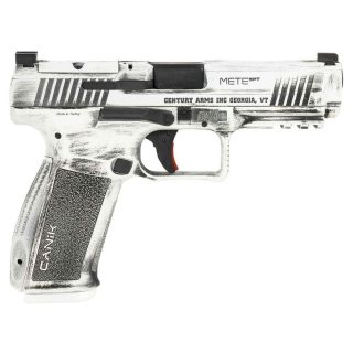Canik Mete SFT W/ Holster 9mm Luger 4.46in Distressed White Cerakote Pistol - 18+1 Rounds