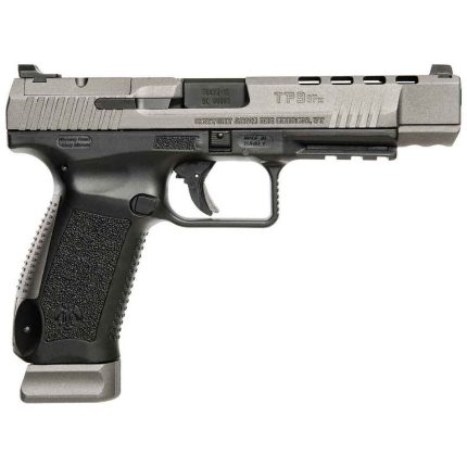 Canik TP9SFX 9mm Luger 5.2in Tungsten Gray Cerakote Pistol - 20+1 Rounds - Handguns | Rare Breed Triggers FRT - 15