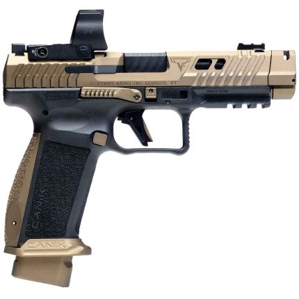 Canik TTI Combat w/ Red Dot 9mm Luger 4.6in TTI Bronze Pistol - 21+1 Rounds - Handguns | Rare Breed Triggers FRT - 15