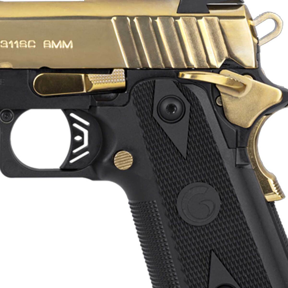 EAA Girsan Witness2311 Brat 9mm Luger 3.4in Black & Gold Titanium Nitride Pistol - 17+1 - Image 3