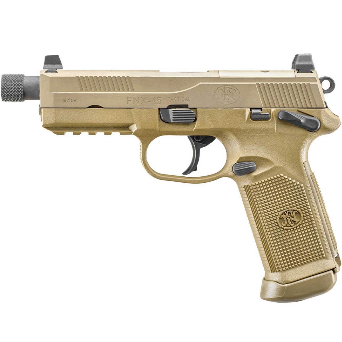 FN FNX-45 Tactical w/ Holosun 45 Auto (ACP) 5.3in FDE Pistol - 15+1 Rounds - Image 2