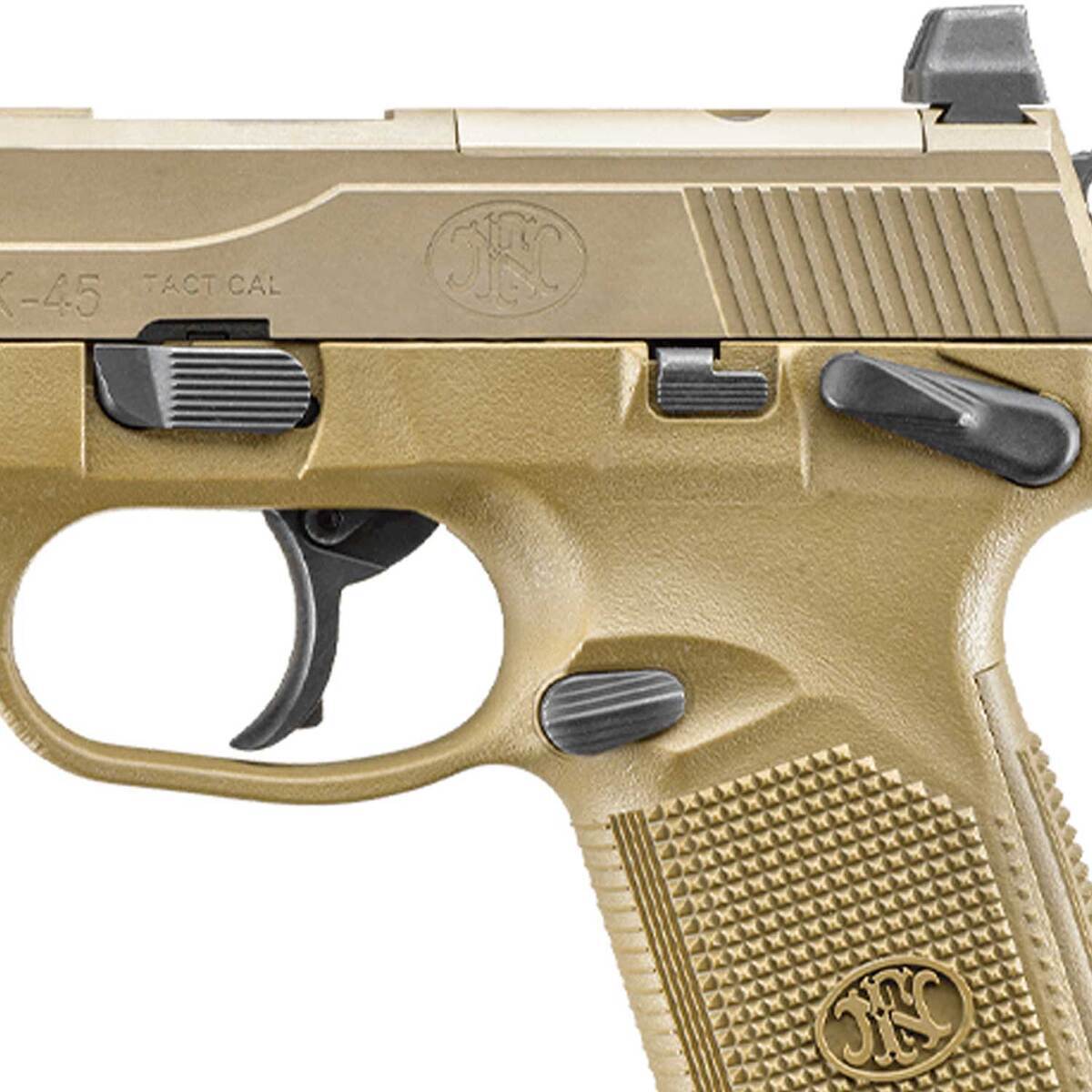 FN FNX-45 Tactical w/ Holosun 45 Auto (ACP) 5.3in FDE Pistol - 15+1 Rounds - Image 3