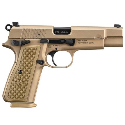 FN High Power 9mm 4.7in FDE Pistol - 10+1 Rounds - Handguns | Rare Breed Triggers FRT - 15