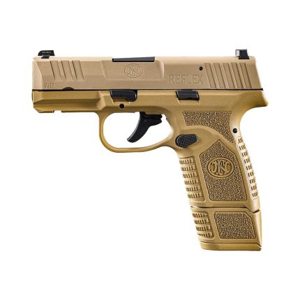 FN Reflex 9mm Luger 3.3in Flat Dark Earth Pistol - 15+1 Rounds - Handguns | Rare Breed Triggers FRT - 15