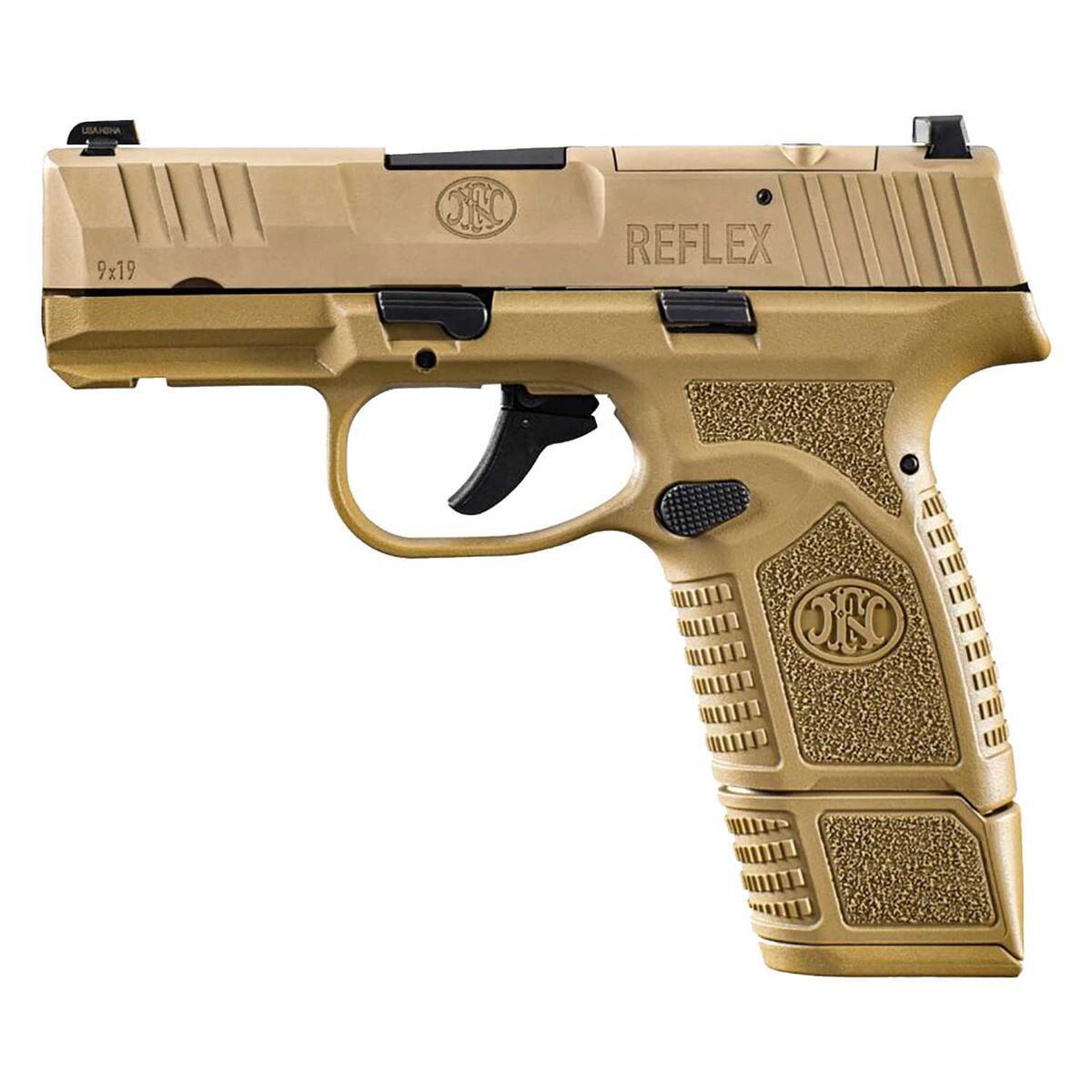 FN Reflex MRD 9mm Luger 3.3in Flat Dark Earth Pistol - 15+1 Rounds - Image 2