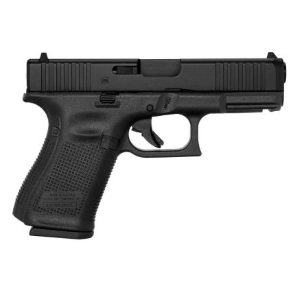 Glock 19 G5 Front Serrations 9mm Luger 4.02in Black nDLC Pistol - 15+1 Rounds - Handguns | Rare Breed Triggers FRT - 15