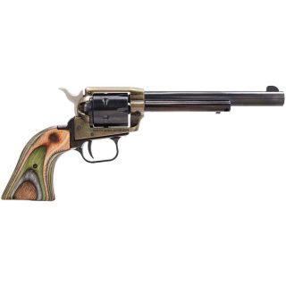 Heritage Rough Rider Camo Laminate Grip 22 Long Rifle 6.5in Blued Revolver - 6 Rounds