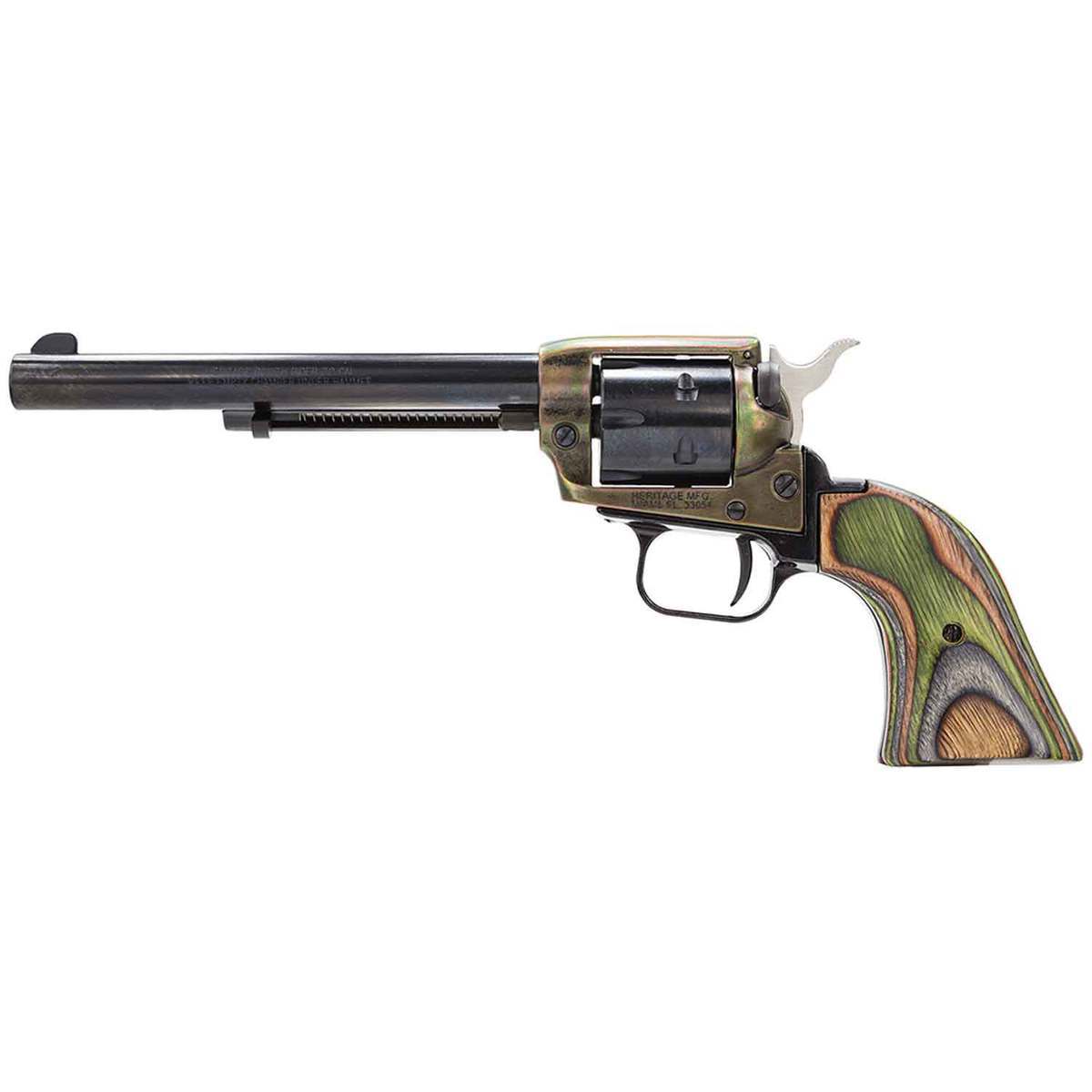 Heritage Rough Rider Camo Laminate Grip 22 Long Rifle 6.5in Blued Revolver - 6 Rounds - Image 2