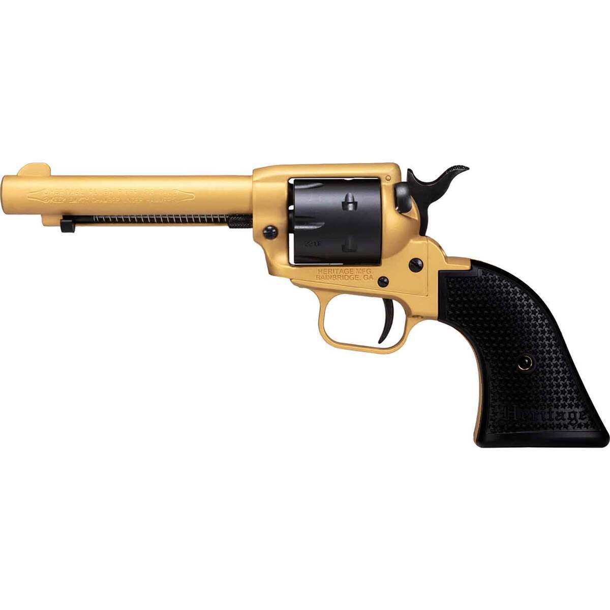 Heritage Rough Rider Small Bore 22 Long Rifle 4.75in Gold Cerakote Revolver - 6 Rounds - Image 2