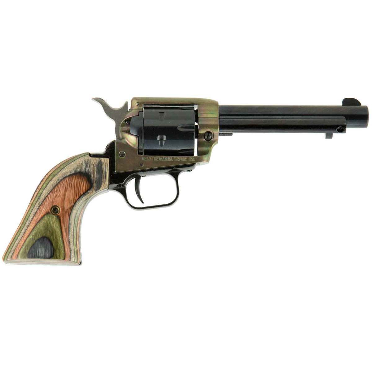 Heritage Rough Rider Small Bore Cocobolo Camo Grips 22 Long Rifle 4.75in Blued Revolver - 6 Rounds