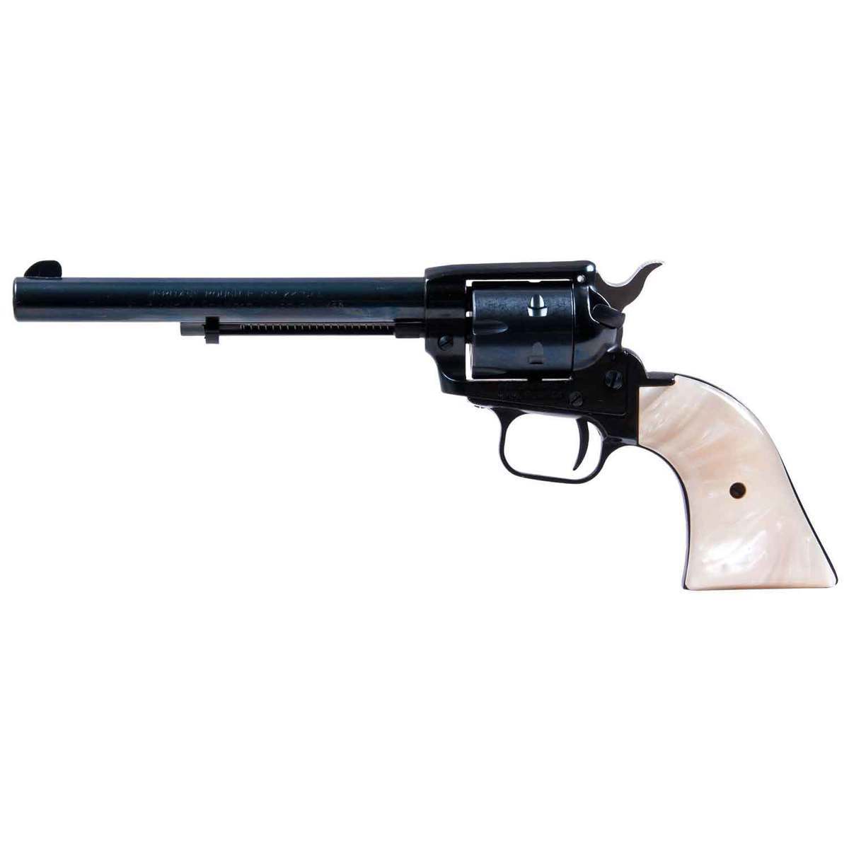 Heritage Rough Rider Small Bore Mother of Pearl Grip 22 Long Rifle 6.5in Blued Revolver - 6 Rounds - Image 2