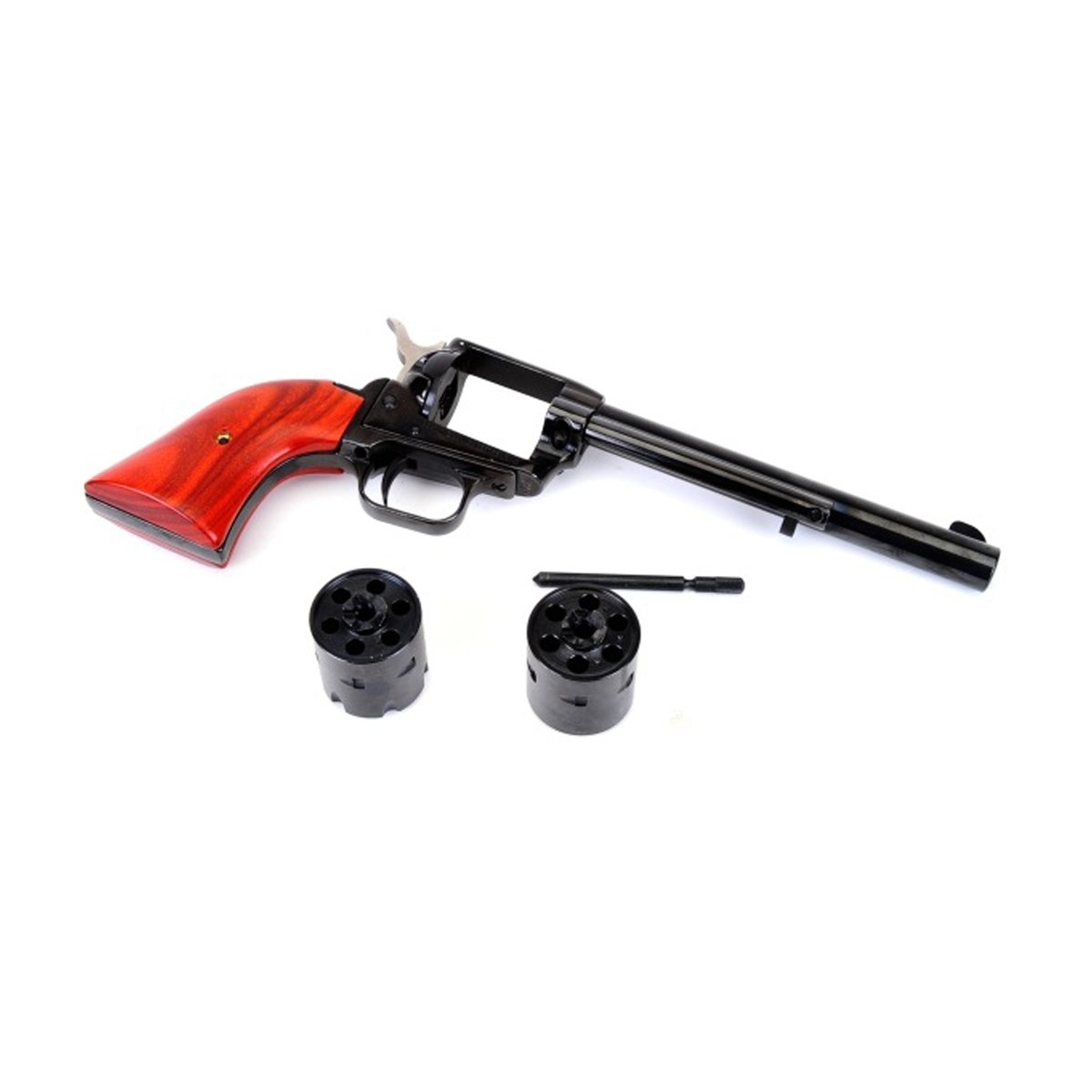 Heritage Small Bore Rough Rider Single Action w/Cocobolo Grips 22 WMR (22 Mag) 6.5in Blued Revolver - 6 Rounds - Image 3