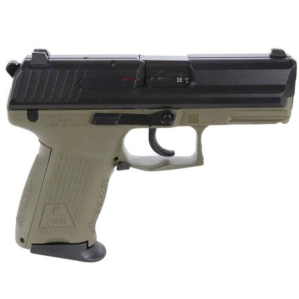 HK P2000 9mm Luger 3.4in Matte Black/Green Pistol - 13+1 Rounds - Handguns | Rare Breed Triggers FRT - 15