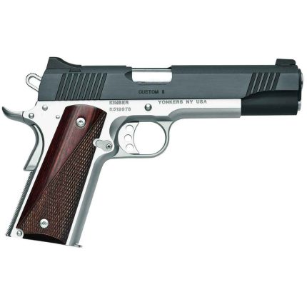 Kimber 1911 Custom II 9mm Luger 5in Black and Brush Polished Pistol - 9+1 Rounds - Handguns | Rare Breed Triggers FRT - 15