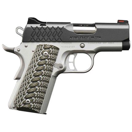 Kimber Aegis Elite 45 Auto (ACP) 4in Matte Black and Satin Silver Pistol - 7+1 Rounds - Accessories | Rare Breed Triggers FRT - 15