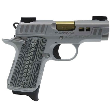 Kimber Micro 9 Rapide Dawn 9mm Luger 3.15in Silver KimPro II Pistol - 7+1 Rounds - Handguns | Rare Breed Triggers FRT - 15