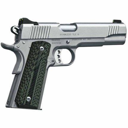 Kimber Stainless TLE II  45 Auto (ACP) 5in Stainless/Black/Green Pistol - 7+1 Rounds - Handguns | Rare Breed Triggers FRT - 15