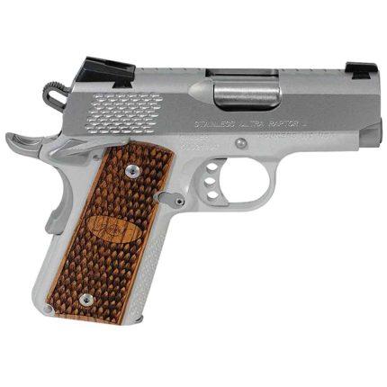 Kimber Stainless Ultra Raptor II 9mm Luger 3in Stainless/Wood Pistol - 8+1 Rounds - Accessories | Rare Breed Triggers FRT - 15
