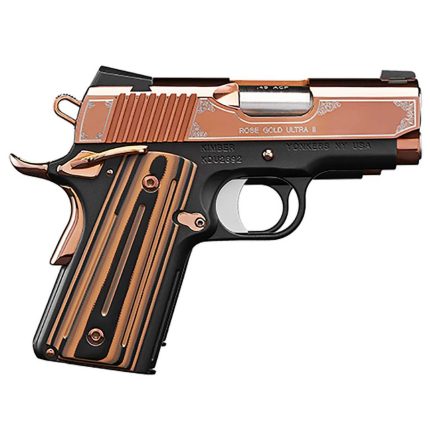 Kimber Ultra II 45 Auto (ACP) 3in Rose Gold PVD Pistol - 7+1 Rounds - Accessories | Rare Breed Triggers FRT - 15