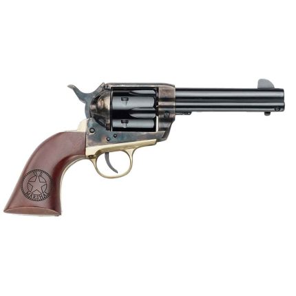 Pietta Great Western ll Marshall 357 Magnum 4.75in Blued/Engraved Walnut Revolver - 6 Rounds - Shooting Gear | Rare Breed Triggers FRT - 15