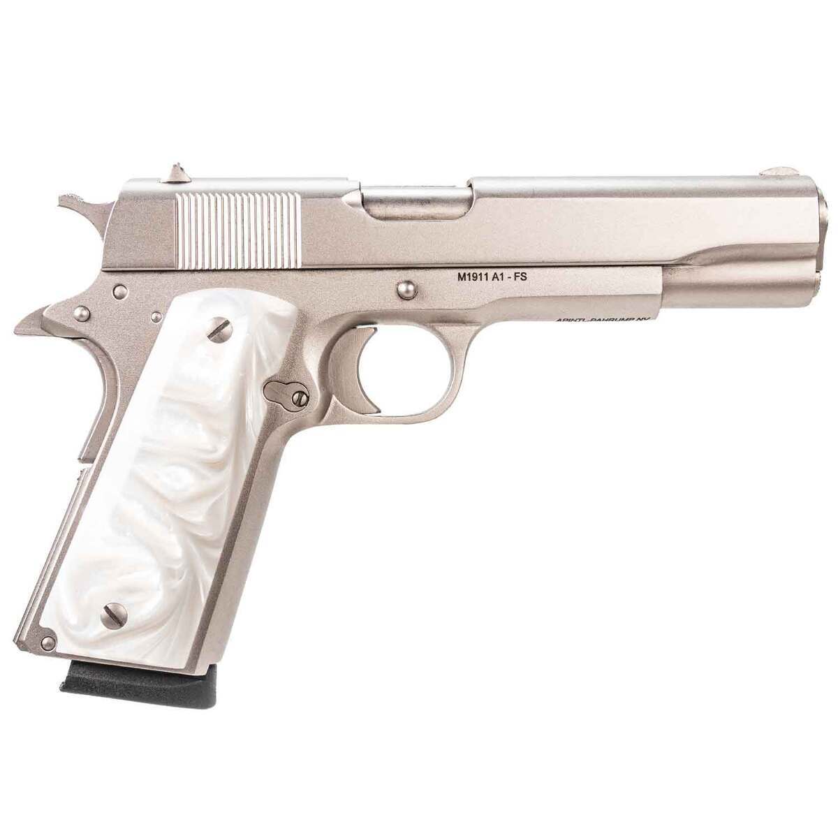 Rock Island Armory M1911-A1 GI 45 Auto (ACP) 5in Matte Nickle Pistol - 8+1 Rounds - California Compliant