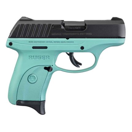 Ruger EC9s 9mm Luger 3.12in Black/Turquoise Pistol - 7+1 Rounds - Handguns | Rare Breed Triggers FRT - 15