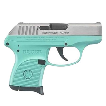 Ruger LCP 380 Auto (ACP) 2.75in Stainless/Turquoise Pistol - 6+1 Rounds - Handguns | Rare Breed Triggers FRT - 15