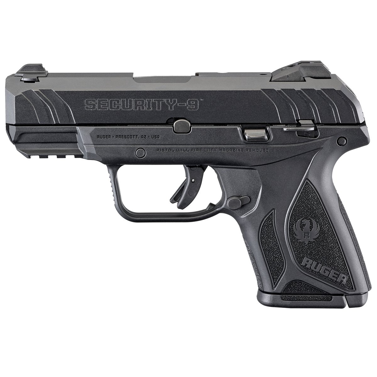 Ruger Security-9 Compact 9mm Luger 3.42in Black Pistol - 10+1 Rounds - Image 2