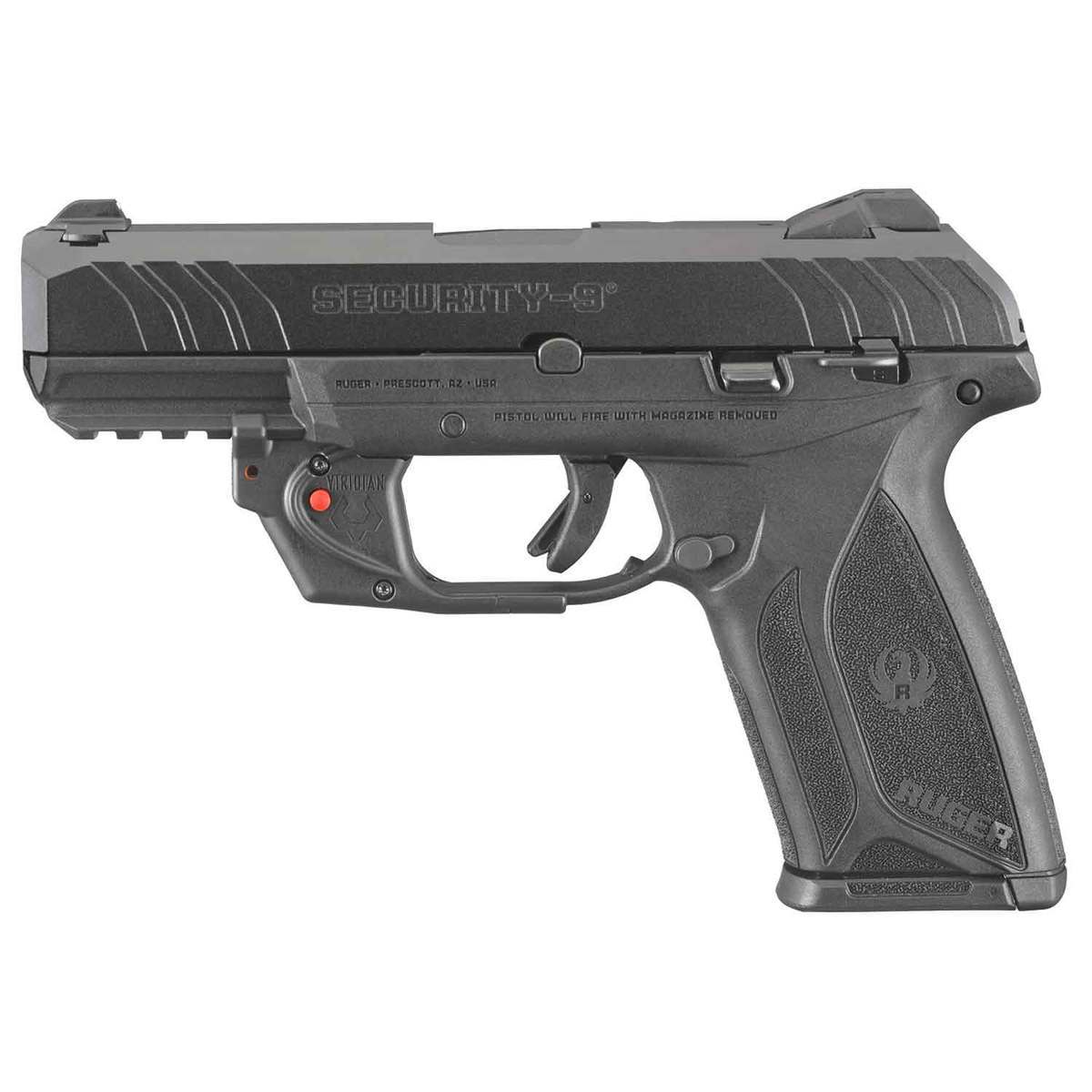 Ruger Security-9 with Virdian E-Series Red Laser 9mm Luger 4in Blued Pistol - 15+1 Rounds - Image 2