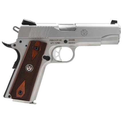 Ruger SR1911 Commander 45 Auto (ACP) 4.25in Low Glare Stainless Pistol - 7+1 Rounds - Handguns | Rare Breed Triggers FRT - 15