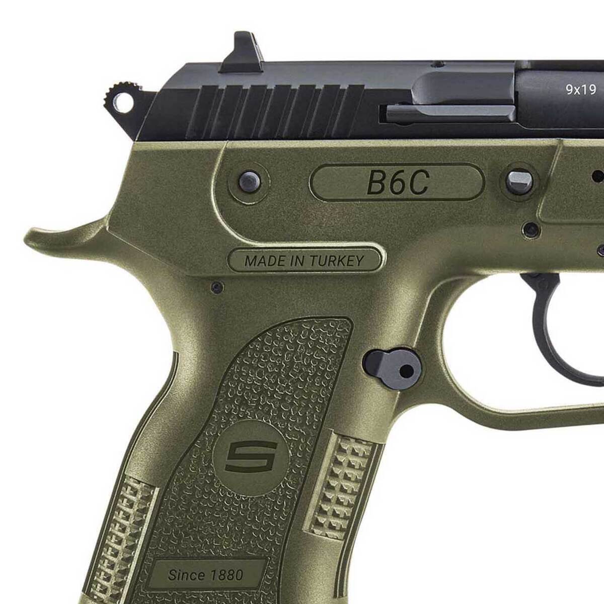 Sar USA B6C 9mm Luger 3.8in OD Green/Black Pistol - 13+1 Rounds - Image 2