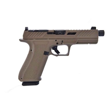 Shadow Systems DR920 Elite 9mm Luger 5in Tan Cerakote Pistol - 17+1 Rounds - Handguns | Rare Breed Triggers FRT - 15