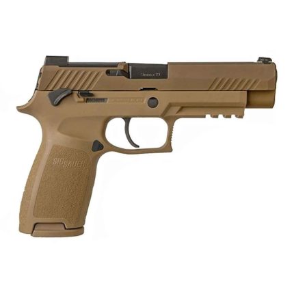 Sig Sauer P320 M17 9mm Luger 4.7in w/ Manual Safety Coyote Tan Pistol - 17+1 Rounds - Handguns | Rare Breed Triggers FRT - 15