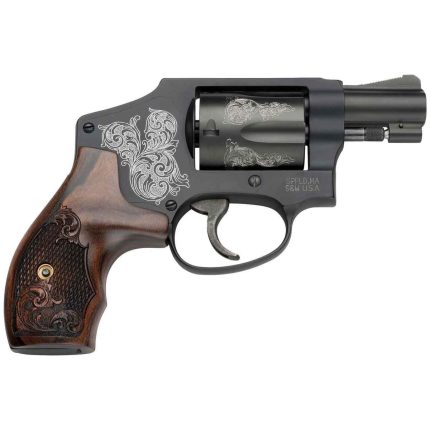Smith & Wesson Model 442 38 Special 1.88in Matte Black Engraved/Wood Engraved Revolver - 5 Rounds - Handguns | Rare Breed Triggers FRT - 15