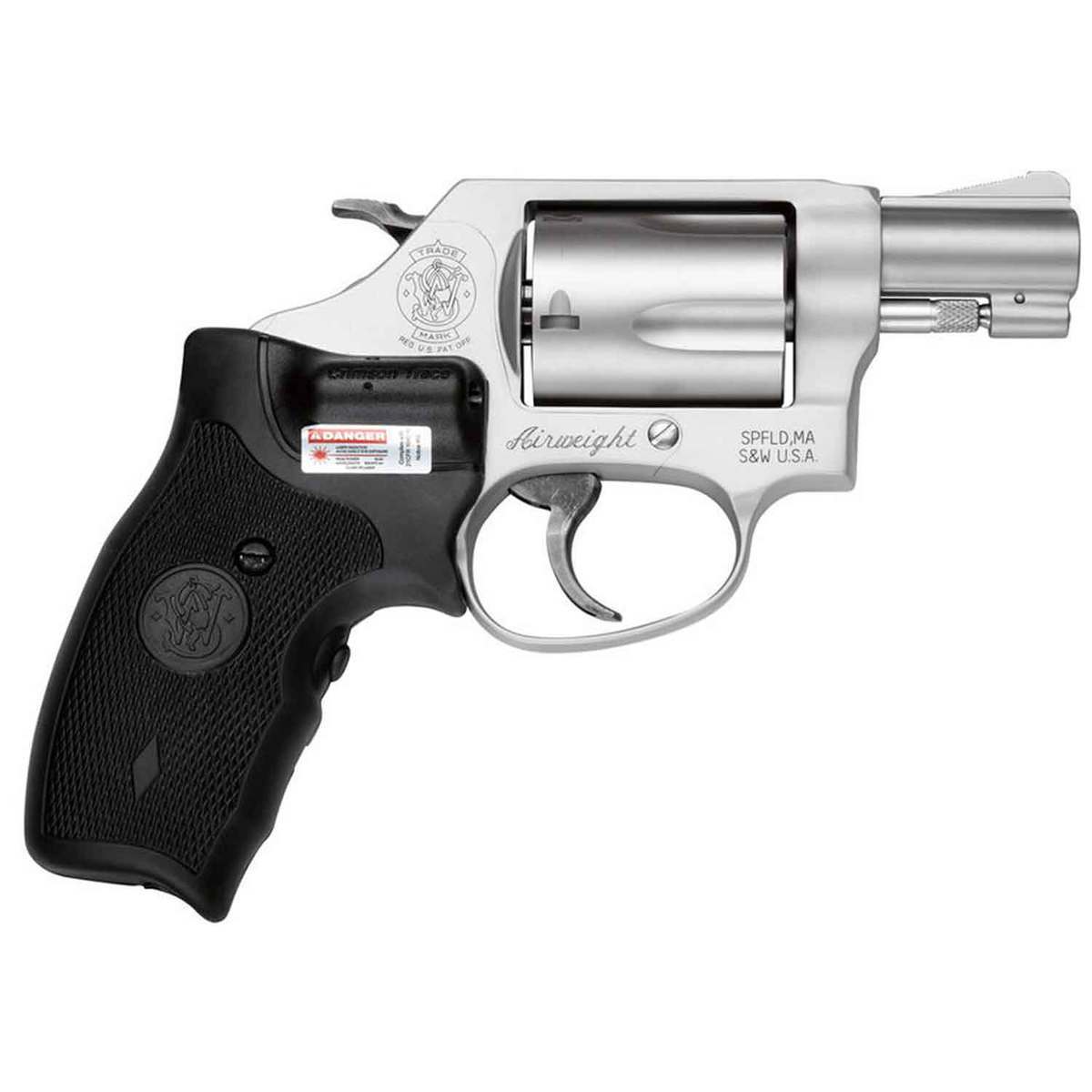 Smith & Wesson Model 637 Airweight w/Crimson Trace Lasergrip 38 Special 1.88in Matte Silver/Black Revolver - 5 Rounds