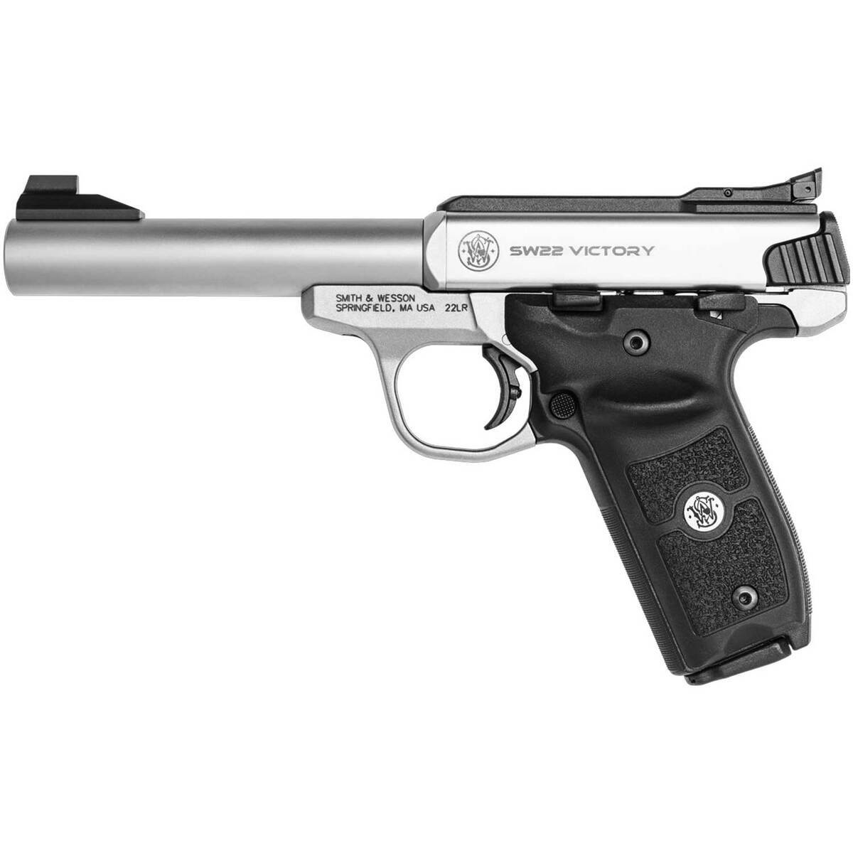 Smith & Wesson SW22 Victory 22 Long Rifle 5.5in Stainless Pistol - 10+1 Rounds - Image 2