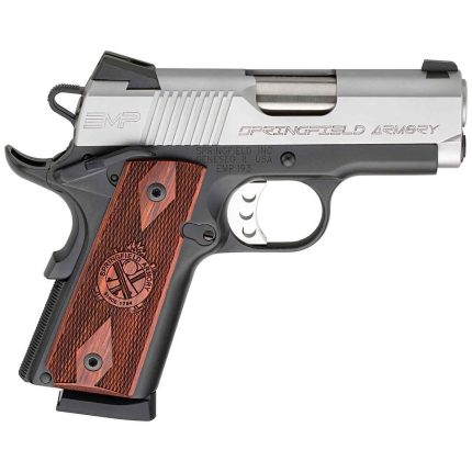 Springfield Armory 1911 EMP 9mm Luger 3in Black/Stainless Pistol - 9+1 Rounds - California Compliant - Accessories | Rare Breed Triggers FRT - 15