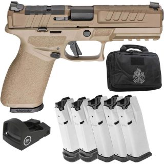 Springfield Armory Echelon 4.5F Gear Up Package 9mm Luger 4.5in Flat Dark Earth Pistol - 20+1 Rounds