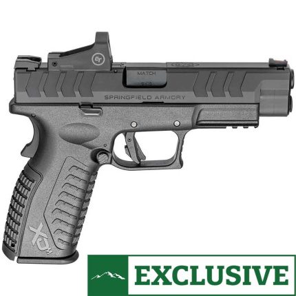 Springfield Armory XD-M Elite Defender with Crimson Trace 1500 Red Dot Sight 9mm Luger 4.5in Black Pistol - 19+1 Rounds - Handguns | Rare Breed Triggers FRT - 15