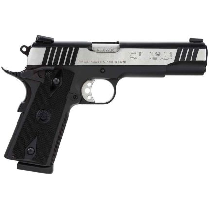 Taurus 1911 45 Auto (ACP) 5in Stainless Steel w/ Black Accents Pistol - 8+1 Rounds - Handguns | Rare Breed Triggers FRT - 15