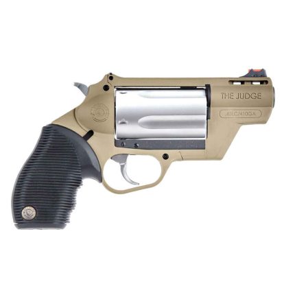 Taurus Judge Public Defender 45 (Long) Colt/410 Gauge Flat Dark Earth Revolver - 5 Rounds - Handguns | Rare Breed Triggers FRT - 15