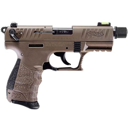 Walther P22 Q Threaded Barrel 22 Long Rifle 3.42in FDE/Black Pistol - 10+1 Rounds - Rifles | Rare Breed Triggers FRT - 15
