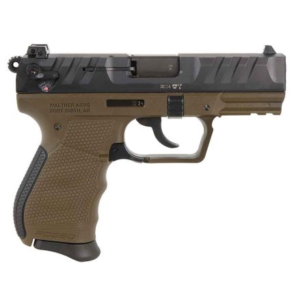 Walther PD380 380 Auto (ACP) 3.7in Military Green Pistol - 9+1 Rounds - Handguns | Rare Breed Triggers FRT - 15