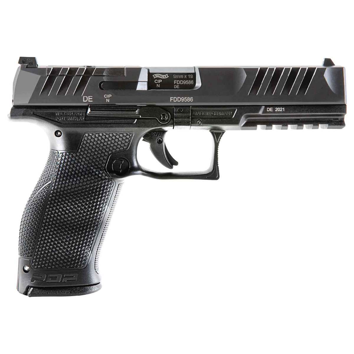 Walther PDP Full Size Optics Ready 9mm Luger 5in Black Pistol - 18+1 Rounds