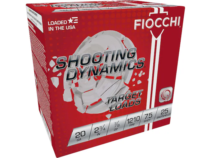 Fiocchi Shooting Dynamics 20 Gauge Ammunition - 250 Rounds for Glock-Compatible Firearms