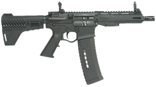 AR-15 Pistol 5.56x45mm / .223 Remington, 7.5-Inch Barrel, Black Finish, Pro 2A Blade Brace, M-Lok Handguard, Includes 60-Round Magazine